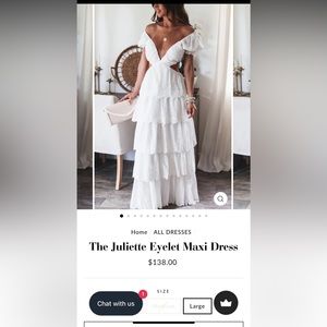 White eyelet maxi dress